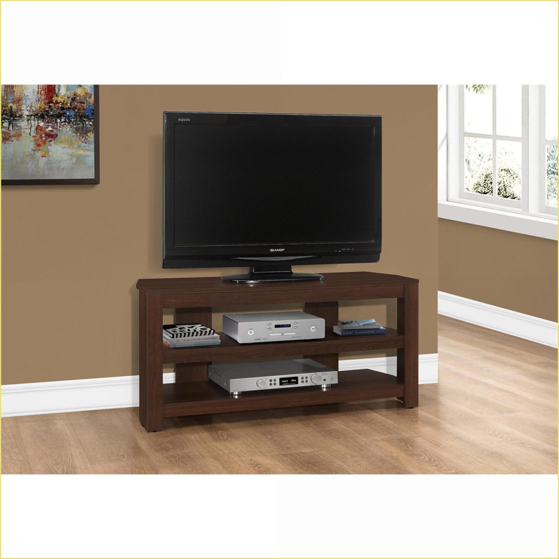 Meuble télé | Console multimédia 42 po avec rangement | Cerise | Panneau de particules, Brun