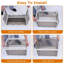 Bacs de rangement pliables 70QT / 66L avec couvercle 4 portes Pliable Organisateur