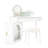 Space - Saving Vanity With 360 Rotatable Hd Mirror, 3 Color Led Lights, And Display Shelf For Cosmetic Brushes Modern White Makeup Tri Folding Rotation, Lighting, Big Drawer Cosmetics