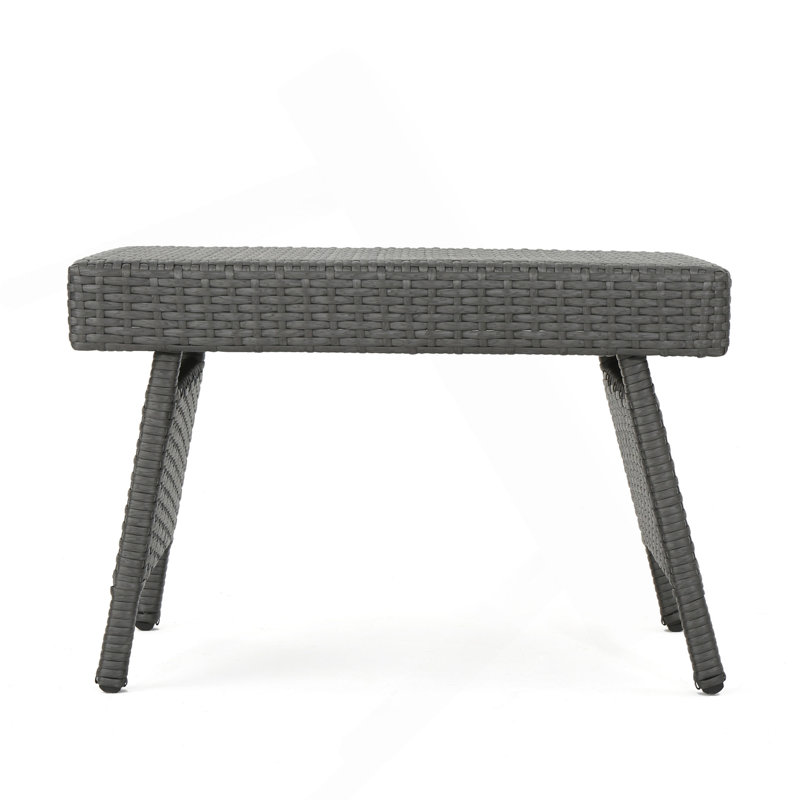 Table de collation en osier Salem, Gris