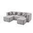 Canapé modulaire en chenille de 103 po avec repose-pieds Horgan, canapé modulaire en mousse à compression, siège profond sans assemblage