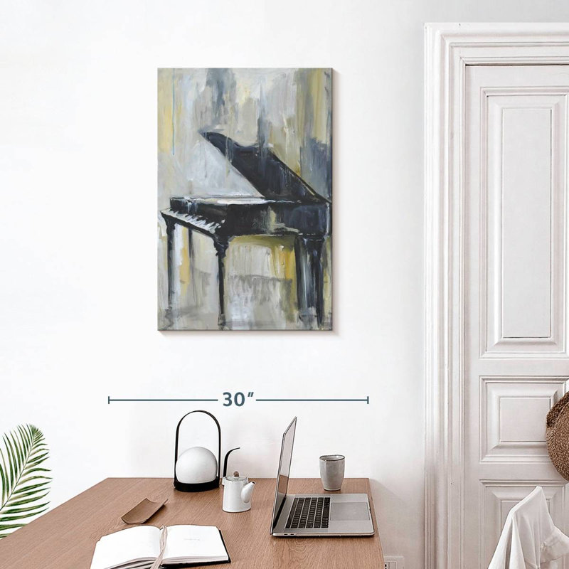 Abarca Piano In Gold I, 30" H x 20" W