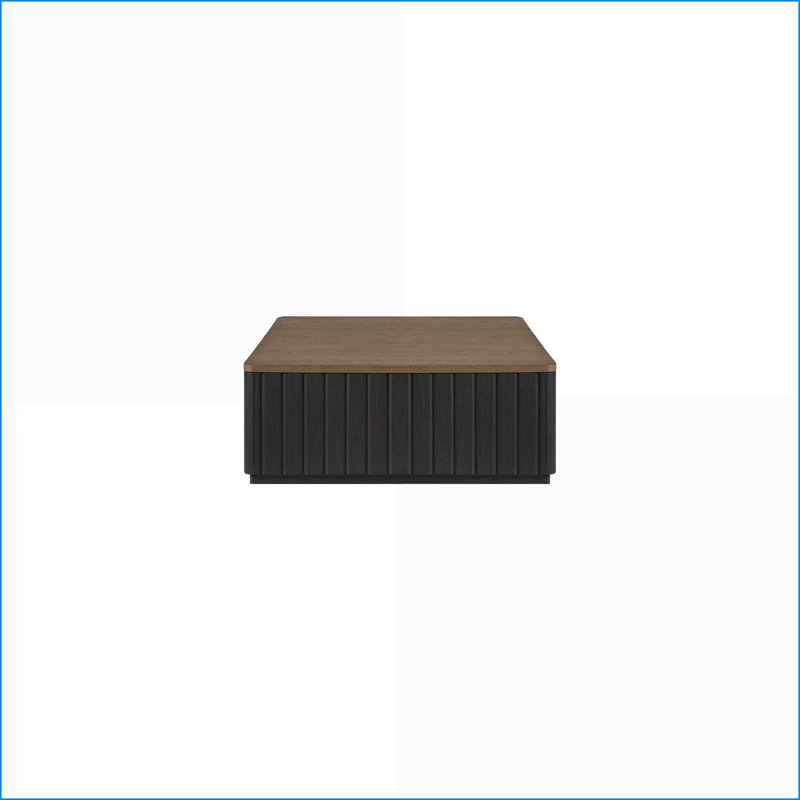 Table basse en placage d'orme à deux tons Modern