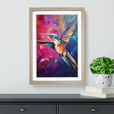 Hummingbird Cubism No.2 - Framed Print