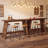 59" Solid Wood Bar Table, Rectangular Home Bar Table