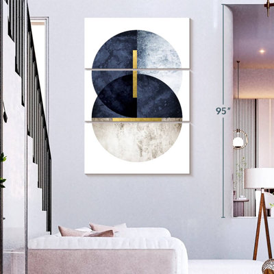 Impression d'art sur toile bleu marine foncé