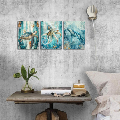 3 Piece Wrapped Canvas Wall Art