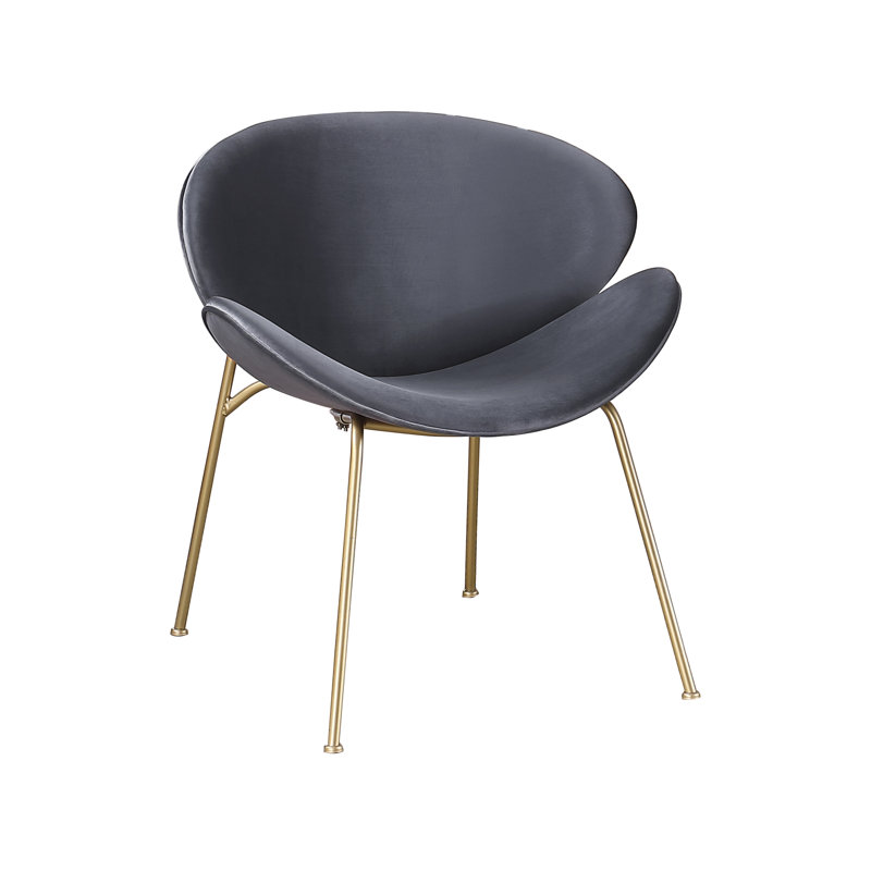Kuhlman Velvet Side Chair Dining Chair, Gray