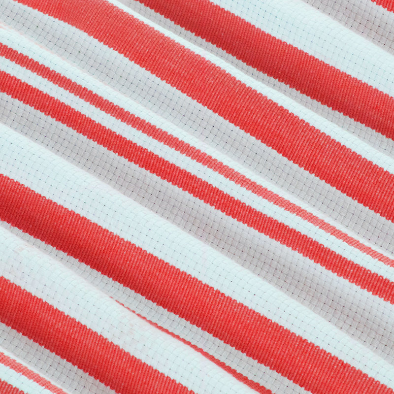 Broadway Cotton Stripe Jacquard Tea Towel Kitchen Towel, Red