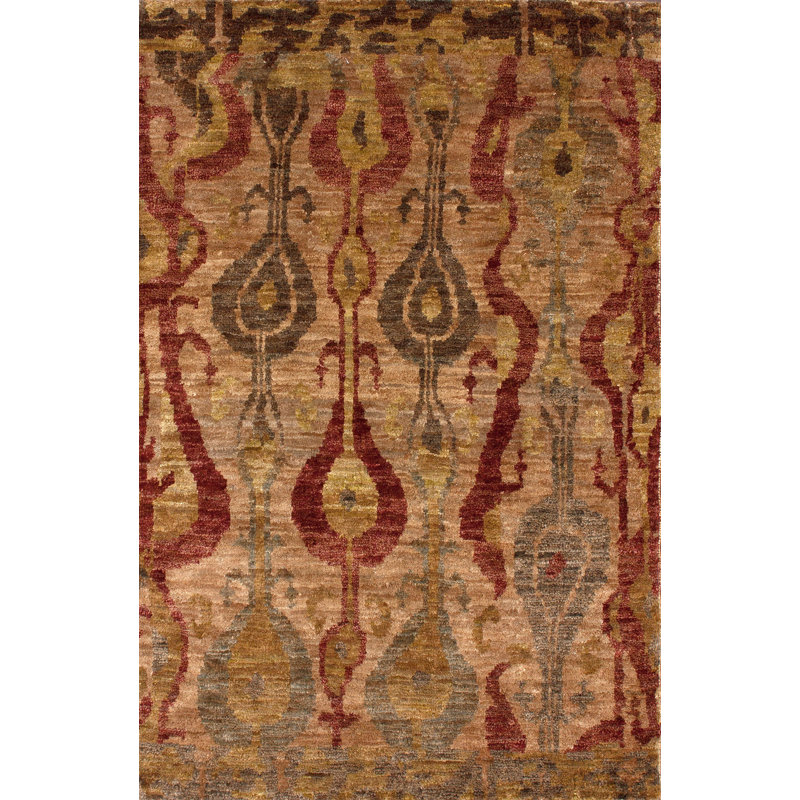 Tapis naturel Torrance Amidon Ikat, 7 pi 7,2 po x 9 pi 6 po
