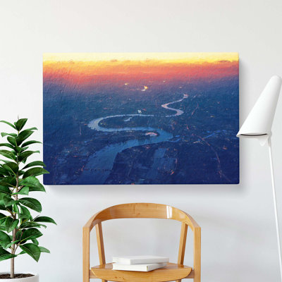 London City Skyline and the River Thames - Wrapped Canvas