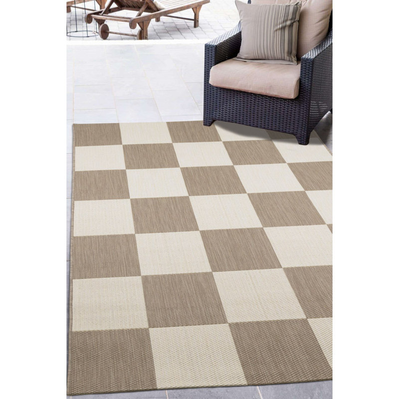 COUNTY CHEQUER NATURAL 120/170cm, Rectangle 120 x 170 cm