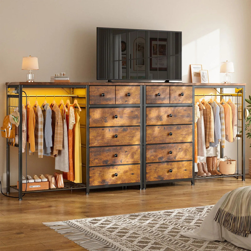 Hall Tree with Shoe Bench and Coat Rack, Brown