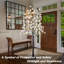 Arbre à fleurs illuminé de 6 pi avec des baies et des lumières blanches chaudes pour le printemps et l'extérieur