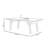 Solid wood dining table, gray tabletop