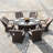 Silas 6 - Person Wicker Patio Dining Set with Oval Table , Cushions Included-1051234176