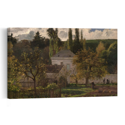 House In The Hermitage, Pontoise, 1873 Impressionist Abstract Contemporary Architecture Wall Art Print - Print