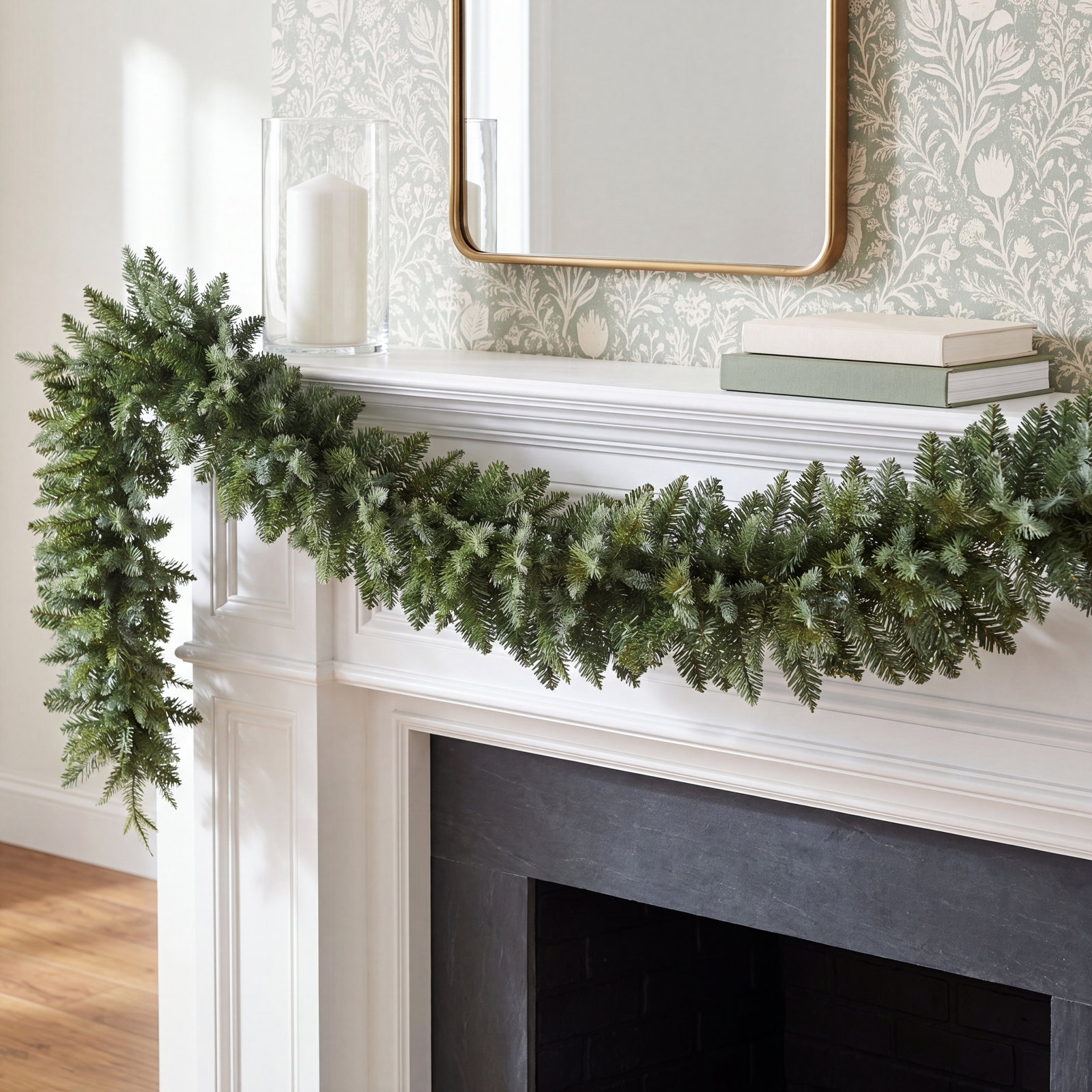 Artificial Linden Fir Christmas Blue/Green Garland