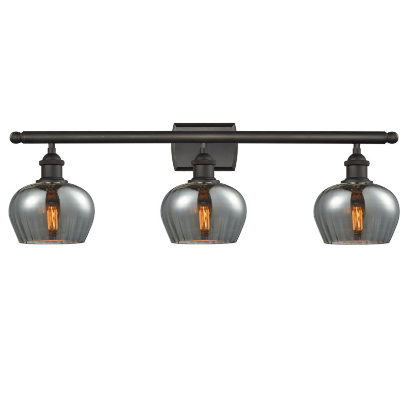 Patrina 3 - Light Dimmable Vanity Light, 6 Watt Vinage LED Bulb, Smoked, Oil Rubbed Bronze