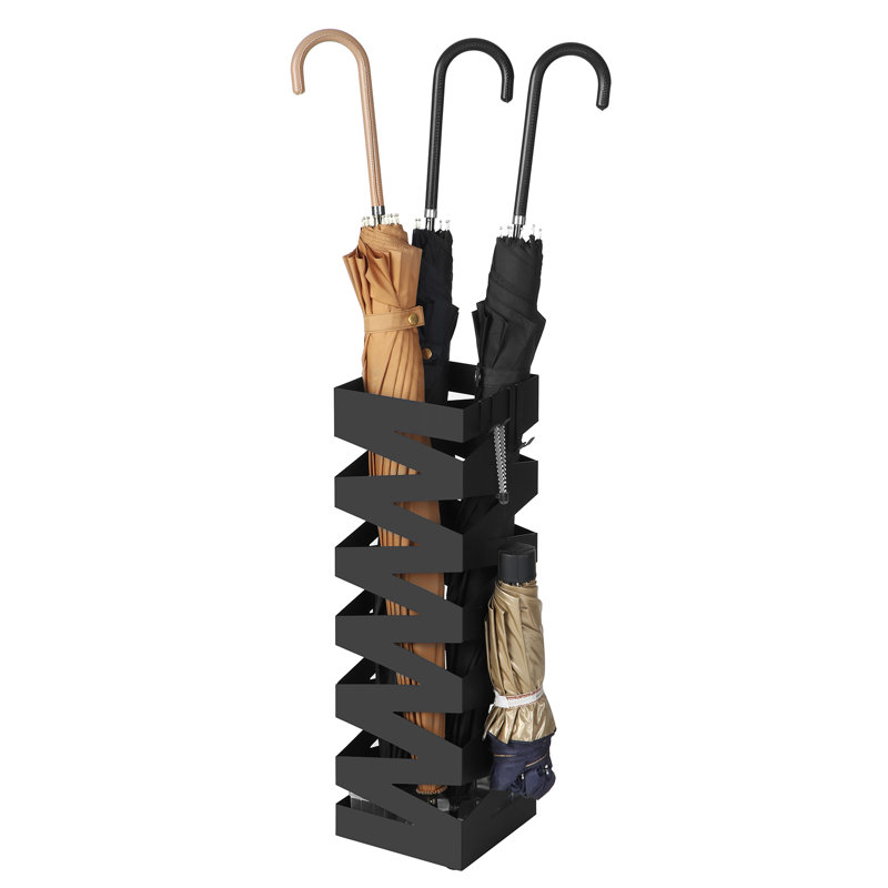 15.5x15.5x49cm Steel Umbrella Stand, Black