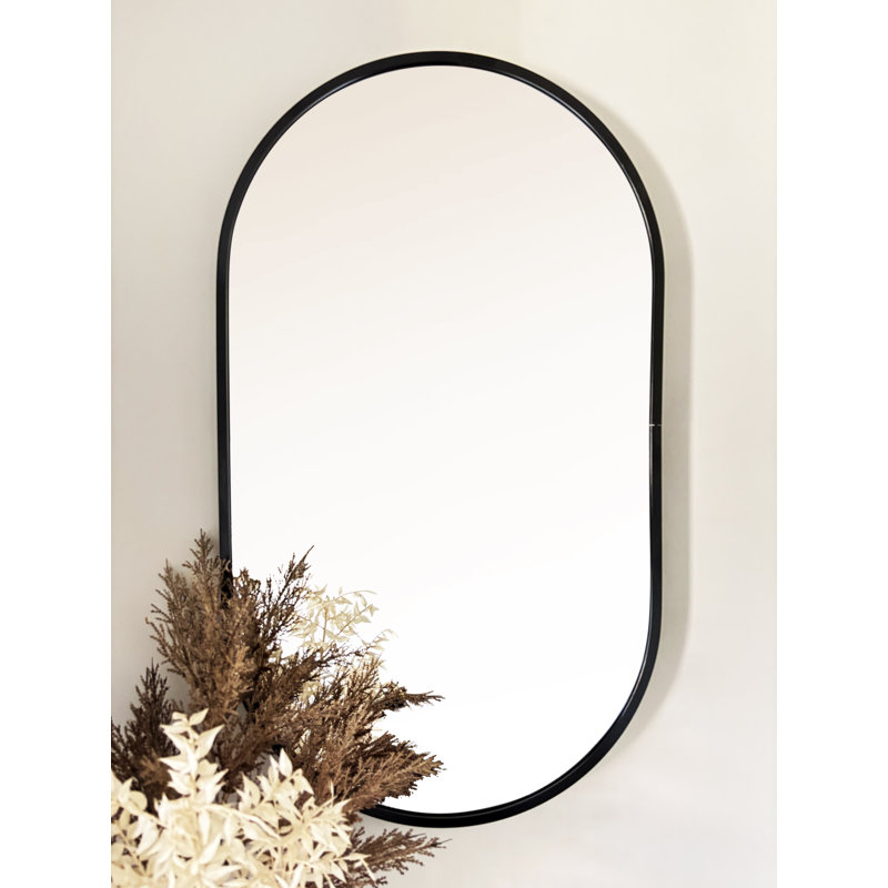 Delmarie Metal Oval Mirror