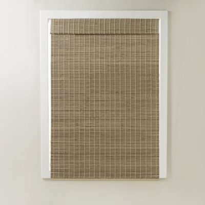 Eastfield Natural Ash 100% Natural Bamboo Light Filtering Semi-Sheer Single 27x64" Roman Shade