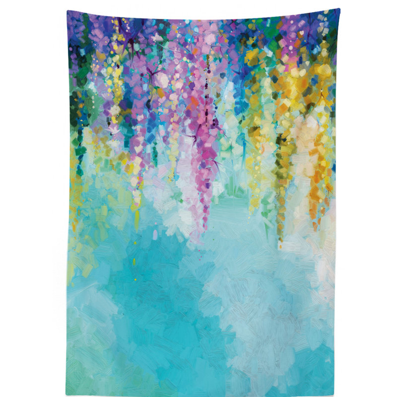 Flower Dining Room Kitchen Tablecloth, 70" L x 52" W