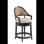 Modern History Swivel Upholstered Stool with Metal Frame