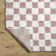 Rafe Checkered Polypropylene Area Rug in Dusty Pink