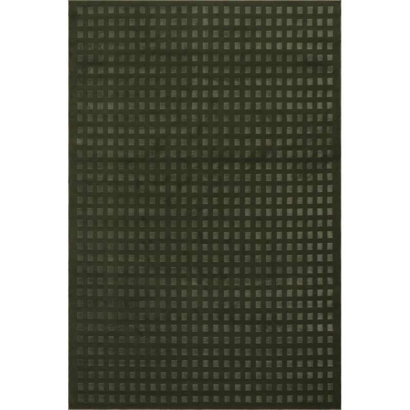 Daleyza Checkered Machine Washable Area Rug, Rectangle 6'7" x 9'