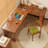 Walnut L-Shaped Solid Wood desks-108205578-108205580
