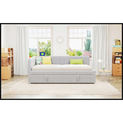 Full Size Upholstered LShaped Upholstered Daybed