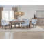 Chaise rembourrée Damian, tissu beige et pieds brun foncé