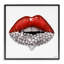 Red Glam Lips avec des pierres cosmétiques scintillantes par Ziwei Li - impression-914076137-911280499