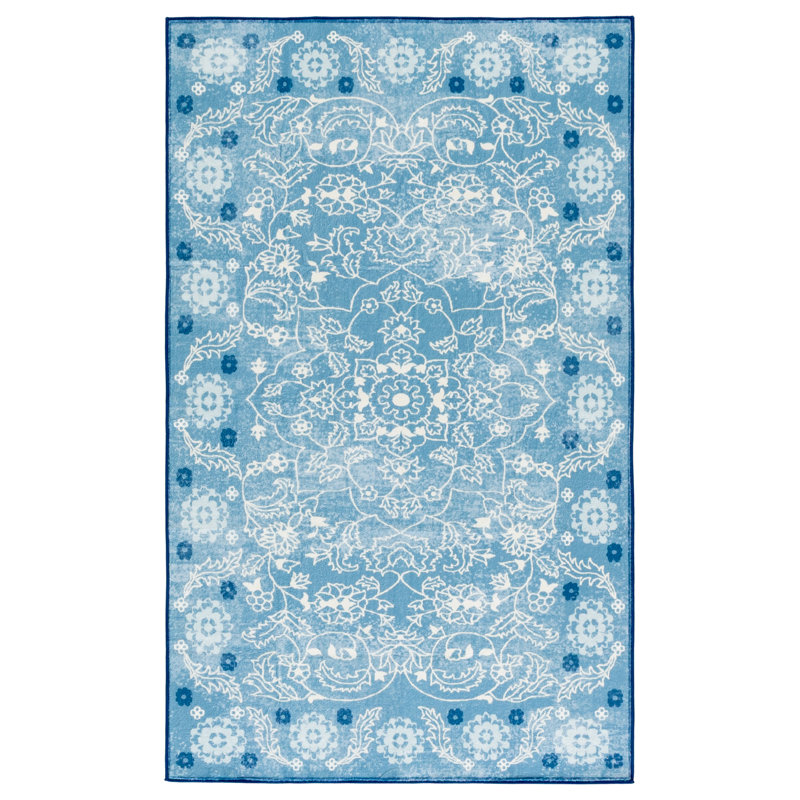Tapis floral lavable à la machine MSRW 194 Performance, Rectangulaire 3 pi x 5 pi