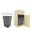 Poubelle 20 x 20 x 39,4 po avec poubelle en plastique de 26 gallons, enceinte de restauration rapide en érable avec porte à charnières, supports supérieurs pour plateau en fil métallique
