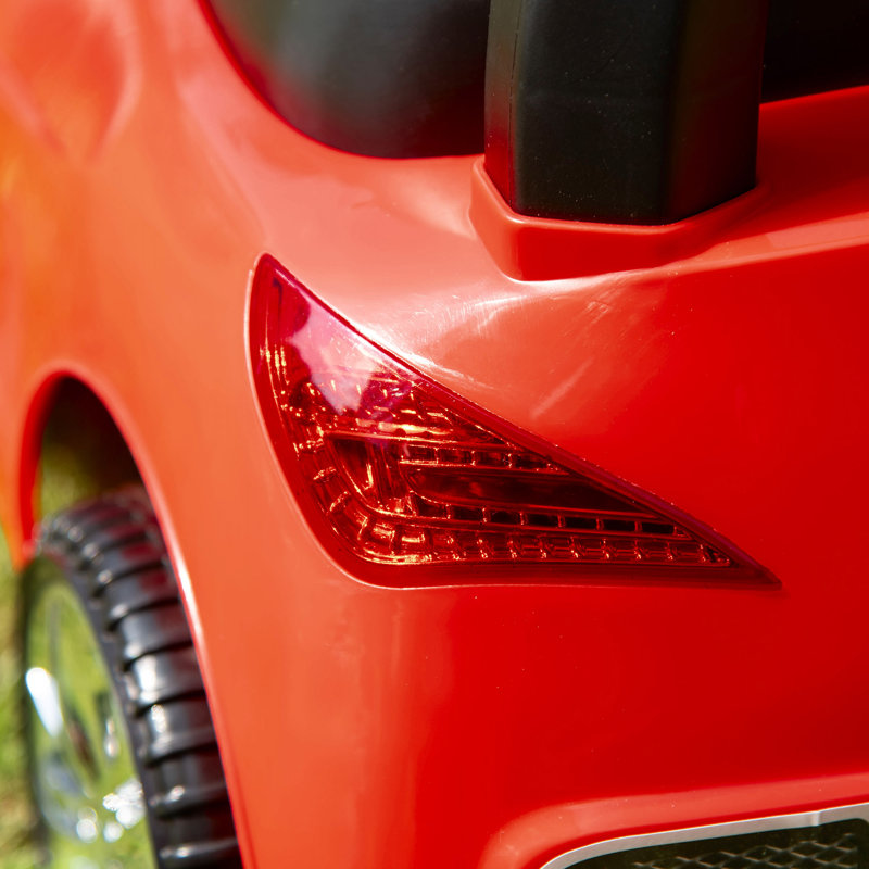 Red Toddler Foot-to-Floor Ride-On Car with Horn and Storage