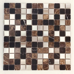 1" x 1" Mixed Material Mosaic Tile