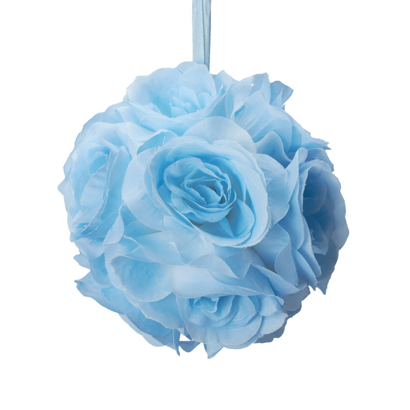 Boule de fleurs de pomander, Bleu, H 6 po x l 6 po x P 6 po