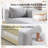 Indoor Compression Chaise Lounge Chair With Armrest, Modern Upholstered Boneless Sofa With Soft Pillows And Deep Seat, For Bedroom, Living Room-1502438139