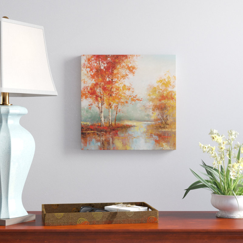 «Autumn's Grace I», reproduction de peinture à l'huile sur toile tendue, H 40 po x l 40 po x P 1,5 po