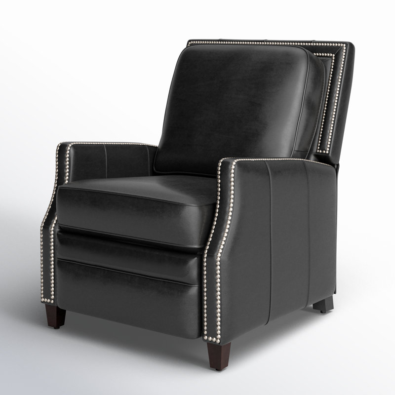 Couture Leather Recliner, Black