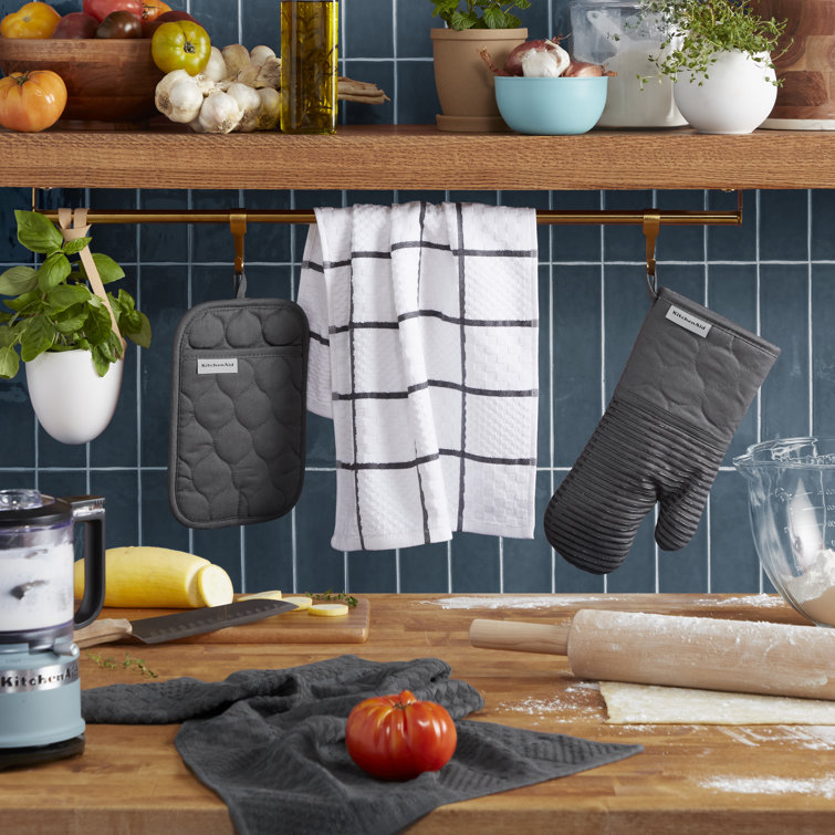 KitchenAid Mini Mitt Set Gray in the Kitchen Towels department at