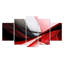 Ensemble d'art mural abstrait 5 vagues-381073598