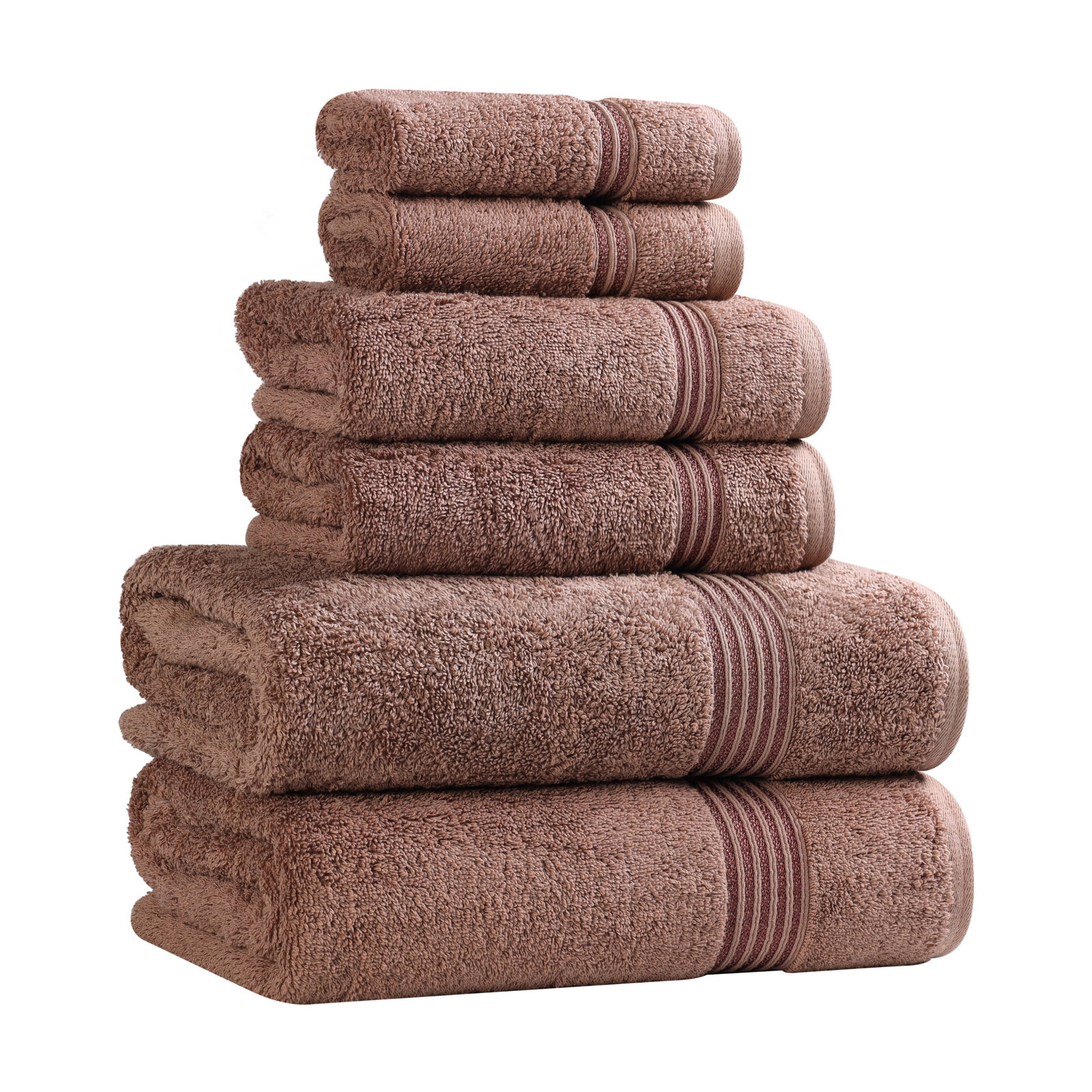 Oleg 6-Piece Egyptian Cotton Towel Set, Mocha