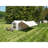 X13ft inflatable camping tent with canopy & hand pump, easy setup waterproof & windproof air glamping tent, beige.
