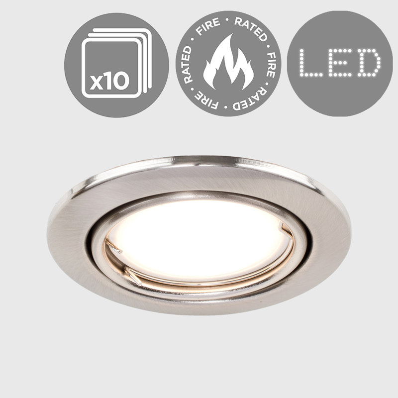 Recessed Lighting Kit, Brushed Chrome