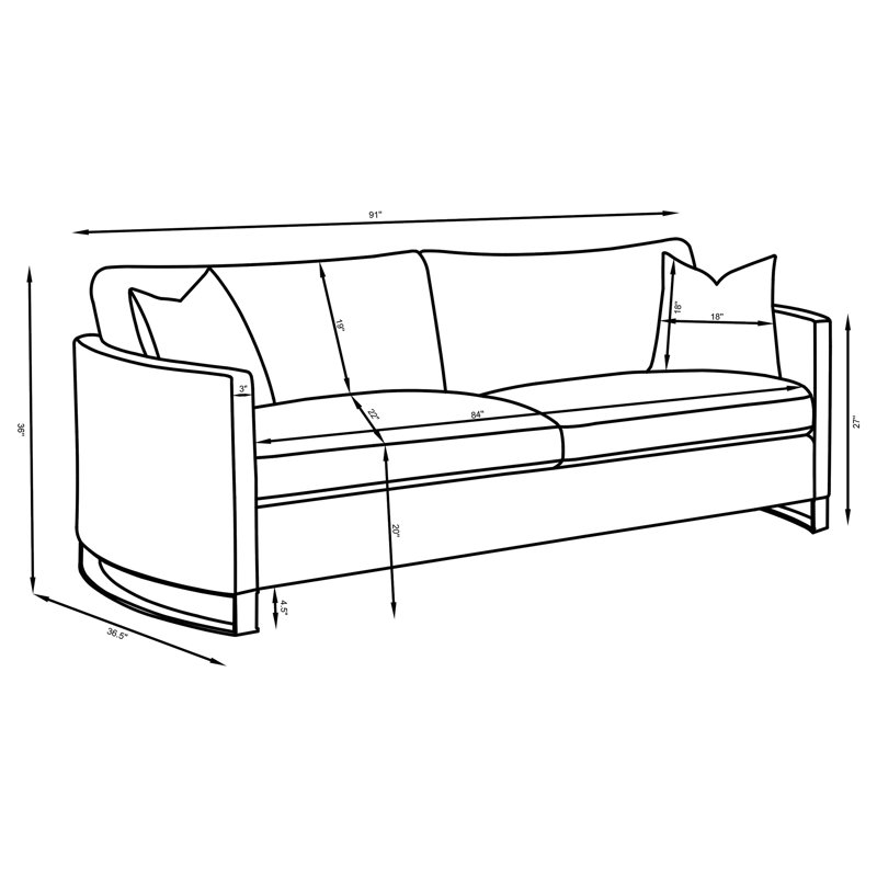 Ensemble de canapé rembourré 2 pièces Deelynn, Brun, 2 Pieces: Sofa, Loveseat