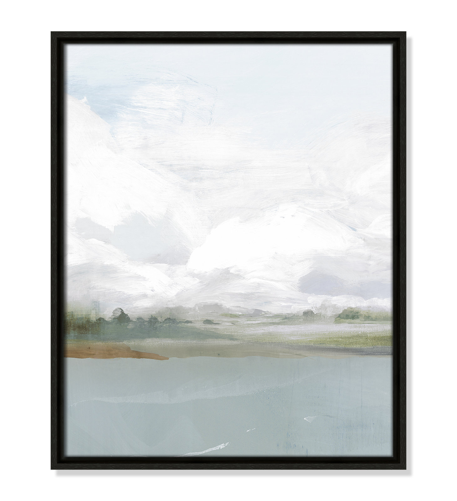All Shore Painting, 21.5" H x 17.5" W, Black