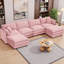 Canapé modulaire en U 130,7 po CloudHaven avec 2 repose-pieds mobiles, ensemble de canapé en chenille 4 places pour le salon, combinaison de bricolage avec mousse à mémoire de forme haute résilience-811162048